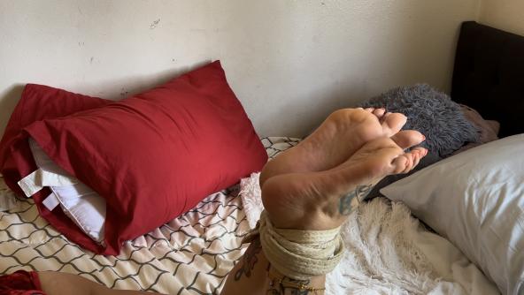 Bare Serving Bastinado Session In Handcuffs